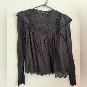 Zara Ruffle Blouse 100% Cotton